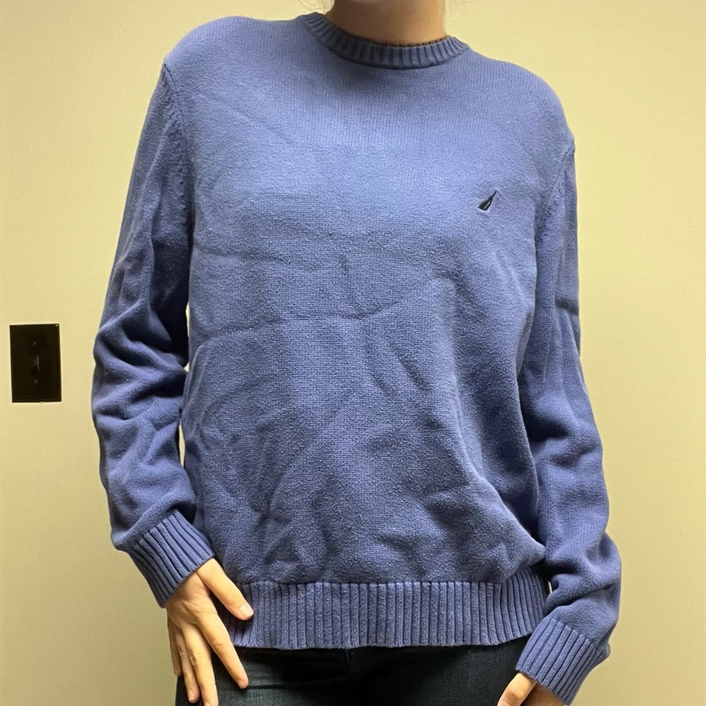 Nautica Women's Blue Crew Neck Sweater